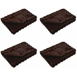 vidaXL Kunstfell Kaninchenfell Decke Olite 4 pcs Kamel 130 x 150 cm