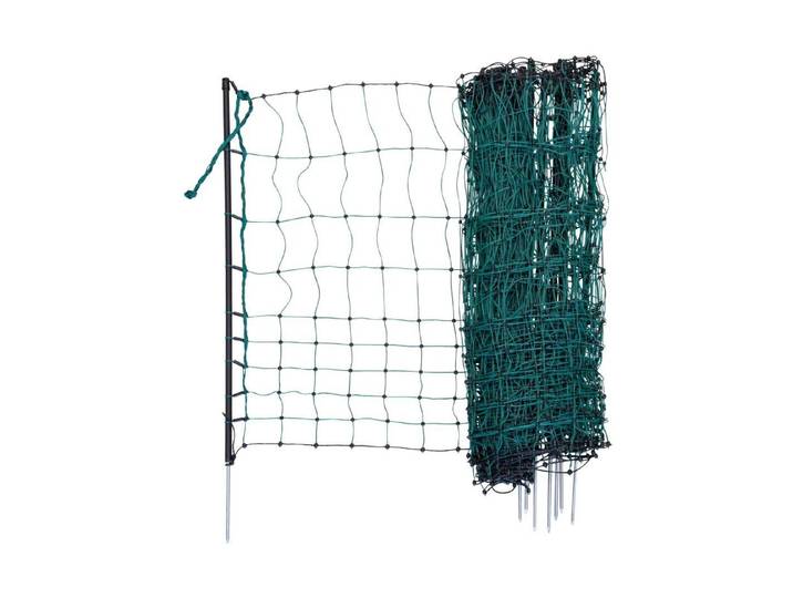 Hundegitter KERBL mit Einzelspitze 20 m , grün (grün, schwarz), H:81cm, Schutzgitter, Hundegitter