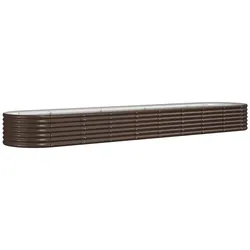 Helloshop26 - Hochbeet für Pflanzen Blumen Terrasse Garten pulverbeschichteter Stahl braun 02_0039546