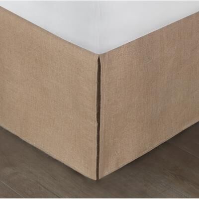 Burlap Bedskirt by Greenland Home Fashions in Natural (Size KING)