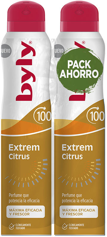 Byly Extrem Déo vaporisateur Agrumes Lot 2 x 200 ml