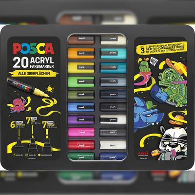 Faber Castell Marker UNI POSCA 20er Etui Graffiti