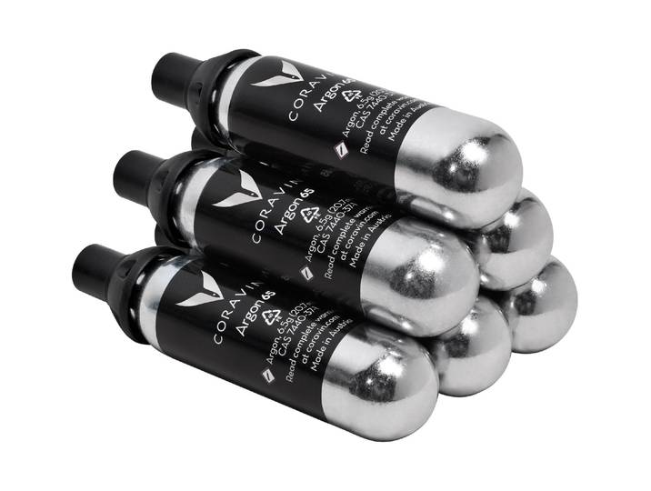 Flaschenöffner Coravin 6 Stück , schwarz (schwarz, silberfarben), Flaschenöffner, Flaschenöffner