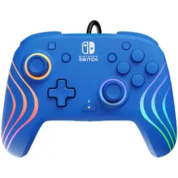 PDP Afterglow Wave Blau USB Gamepad Analog / Digital Nintendo Switch, Nintendo Switch OLED