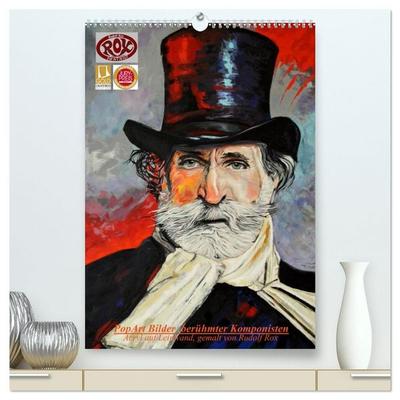 PopArt Bilder berühmter Komponisten (hochwertiger Premium Wandkalender 2027 DIN A2 hoch), Kunstdruck in Hochglanz