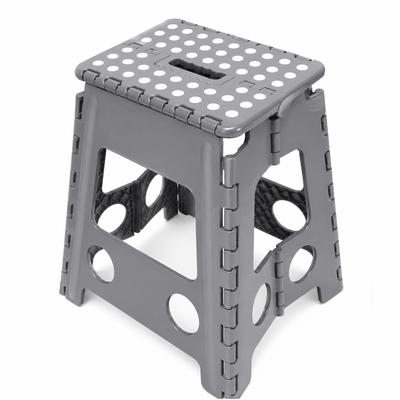 XL Klapphocker, Klapptritt, Steighilfe 40 cm faltbar bis 150 kg Grau
