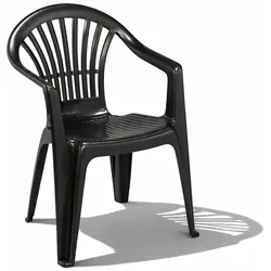 Stapelstuhl Bistrostuhl Gartenstuhl MOJAWO ALTEA Anthrazit Kunststoff