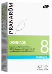 Pranarôm Oléocaps+ 8 Capsules d'Huiles Essentielles Bio Drainage 30 Capsules - Boîte 30 Capsules