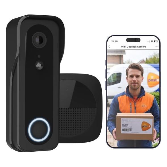 Trust DOORCAM 3000B Wifi Doorbell Camera with Chime (WLAN) (71387)