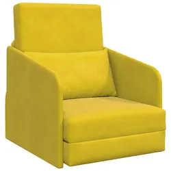 vidaXL Boden Schlafsofa 2-in-1 Gelb 65x80x83 cm Samt