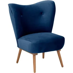 COCKTAILSESSEL Kayra Samtvelours dunkelblau