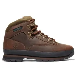 Timberland für Herren. TB0951002141 Euro Hiker brauner Leder-Schnürstiefel für Bergsteiger (41), Wohnung, Schnürsenkel, Lässig