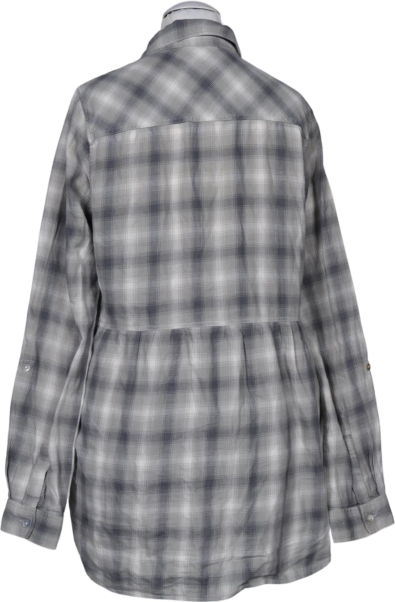 Adenauer & Co Damen Bluse, Grau, Gr. XS, Baumwolle - Second Hand