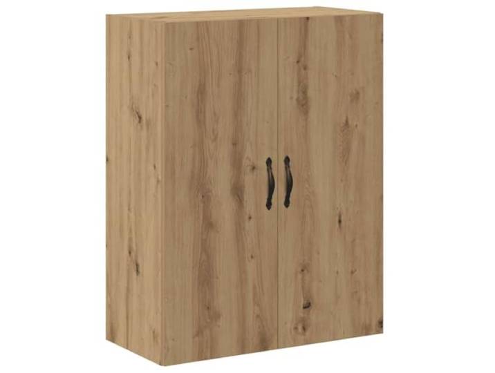 Wandschrank Artisan-Eiche Holzwerkstoff 69,5x34x90 cm Hängeschrank 3 Türen Wandmontage spart Bodenfläche, 3 Fächer, Eisengriffe, vielseitig als Highboard nutzbar, für Wohnräume