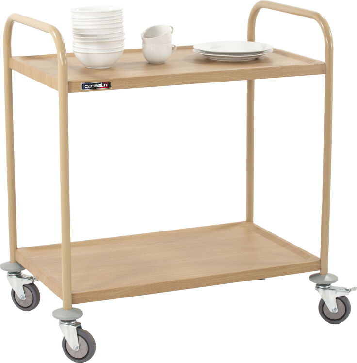 Casselin Carrello di Servizio Imitazione Legno 2 Ripiani