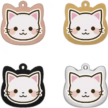 Inspire Curations PawPrint Personalized Stainless Steel Pet ID Tag 15 silvery