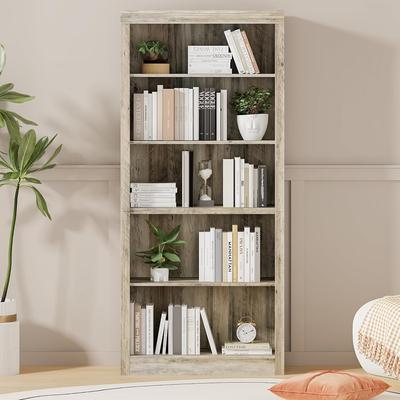 Garvee 5-Tier Bookshelf, 71in Tall Bookcase, Open Storage Shelf with Anti-Tip Design, for Living Room Office Bedroom