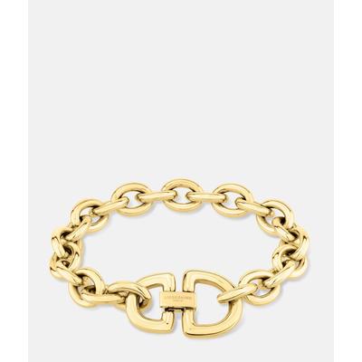 Armband LIEBESKIND BERLIN "Schmuck Geschenk Edelstahl Armkette The D-Link Statement", gold (gelbgoldfarben), Armbänder, Damen, 22cm, Edelstahl, Armband