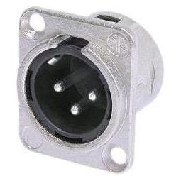 Neutrik - Xlr-Einbaubuchse, 3-Poliger Chassisstecker, Silber Beschichtet, Vernickelt, D-Grösse (NC3MD-LX)