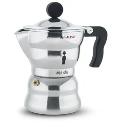 Alessi Espressokocher Moka Aluminium Silber M (Medium)