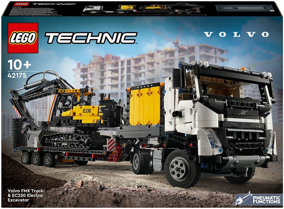 Lego Juego de construcción Camión FMX y Excavadora Eléctrica EC230 Volvo Technic - 42175.