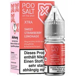Sweet Strawberry Lemonade NicSalt Liquid by Pod Salt Xtra 10ml / 10mg