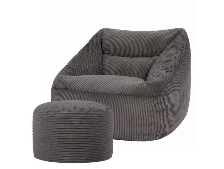 SITZSACK Sessel Natalia mit Sitzpouf