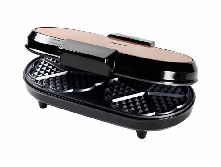 Bestron Doppel-Waffeleisen ADWM730CO – Waffeleisen/Brezeleisen – kupfer