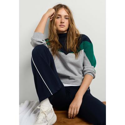 Strickpullover PEPE JEANS "Sweatshirt BERITA", Damen, Gr. L, grau (marl grau), 58% Baumwolle, 42% Polyester, Pullover Strickpullover