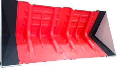 Hochwasserbarriere, modularer Aufbau, 1 x Abschluss-Stück links und 1 x Abschluss-Stück rechts, L 150 X B 680 x H 528 mm, ABS-Kunststoff, rot, 1 Paar