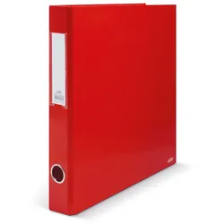 OEM Kunststoff-Aktenordner mit Etikettenhalter 2 Ringe R 24 mm L36 mm Rot