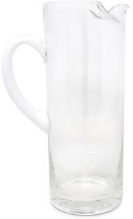 Vivience "Classic Glass Pitcher with White Handle, 10.75""H"