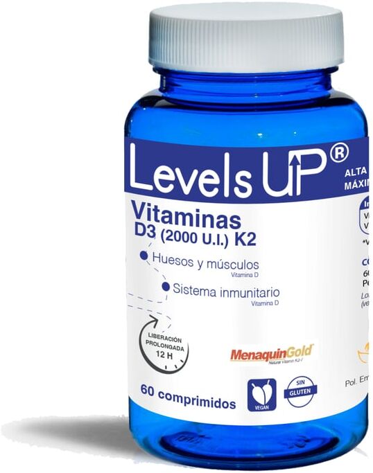 Bioserum Levels Up Vitamina D3 + K2 60 Tabletas