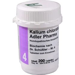 Biochemie Adler 4 Kalium Chloratum D 6 Adler Pharm 200 ST
