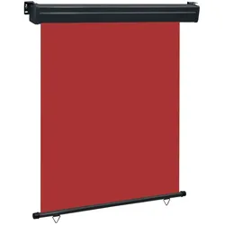 Helloshop26 - Ausziehbare Seitenmarkise/Sichtschutz für Terrasse Garten Balkon 140 x 250 cm rot 02_0007017