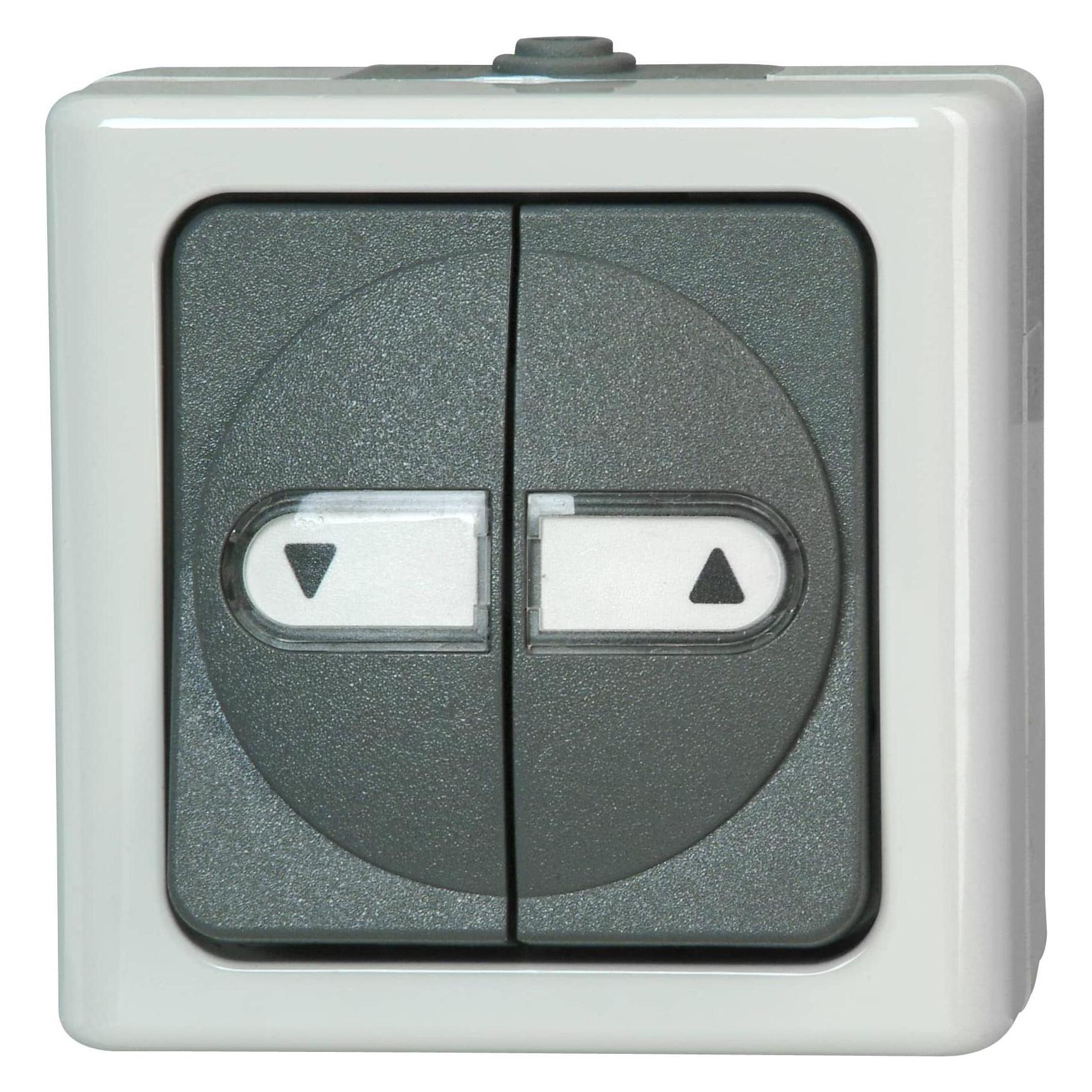 Kopp Blue Electric Aufputz Feuchtraum Jalousie-Taster Umkehrsperre (560956012)