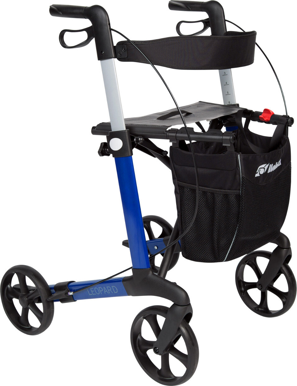 Leichtgewichtrollator Leopard Mobilex, faltbarer Rollator Blau