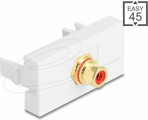 Delock Easy 45 Inkliksysteem Module RCA Verguld Rood Wit