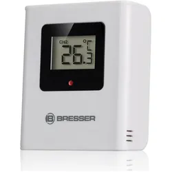 Bresser Meteo Temp W Funk Wetterstation mit Aussensensor und DCF-Funkuhr, Wetterstation, Weiss, Schwarz