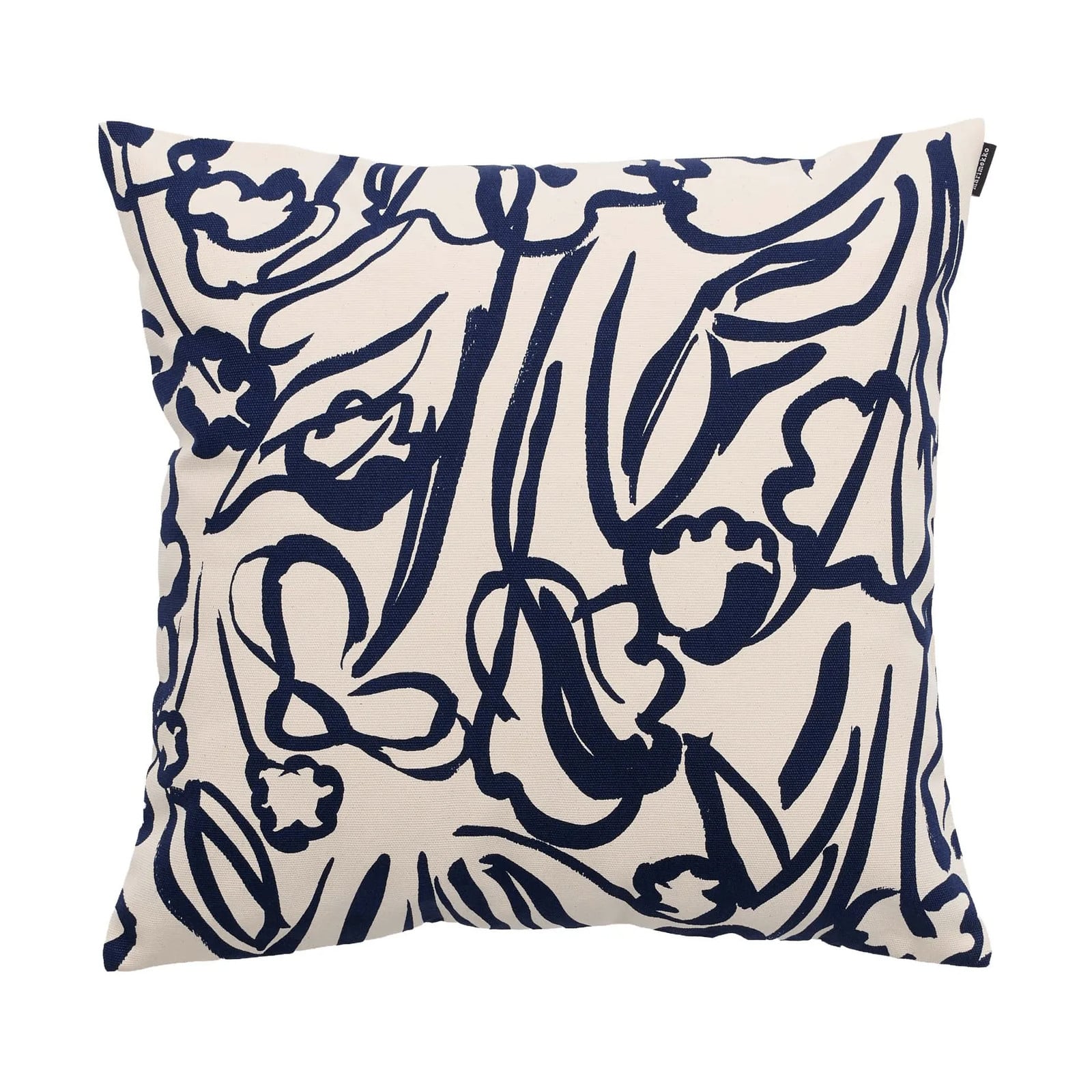 Marimekko Ensikukat kussenhoes Off white-dark blue, 50 x 50 cm