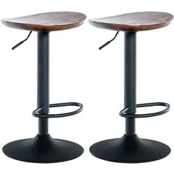 CLP 2er Set Barhocker Skelde   Farbe: walnuss