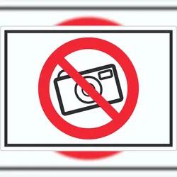 Fotografieren Verboten Symbol Aufkleber Keine Photos A1 (594x841mm)