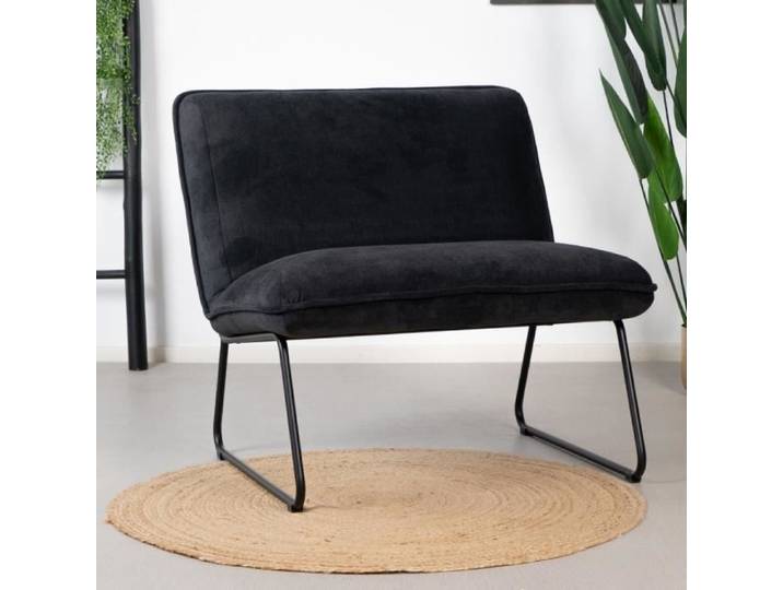 Fauteuil Industriel Noir - Bronx71 - Merle - Tissu - Industriel - Loft - 1 place - Salon - Adulte - Intérieur