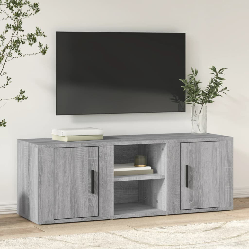 Latitude Run TV Cabinet Sonoma 100X31.5X35 Cm Engineered Wood Grey Sonoma 42"