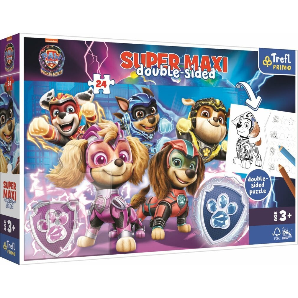 Trefl Primo Super Maxi Puzzel Paw Patrol Film 2 De Krachtige Familie 24 stukjes