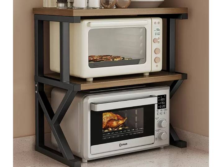 Support de four à micro-ondes de cuisine, étagère électrique pour cuiseur à riz, support de rangement pour pots à épices, support de rangement multicouche