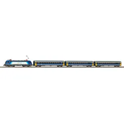 PIKO 57037 H0 Start-Set mit Bettung Taurus und 3 x Personenwagen, MAV, Ep. V