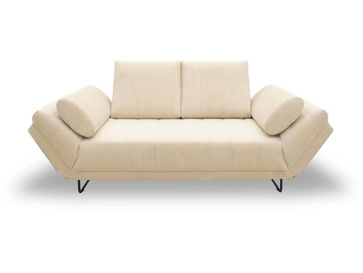 Schlafsofa, Beige, 250x97 cm, Polyester, Klappbare Armlehnen, Modern, Inosign