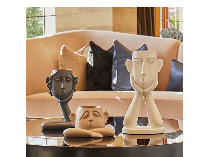 Vases en résine nordique, Figurine abstraite, artisanat, ornement de Pot de fleur, ornement de bureau, décoration de cour et de jardin