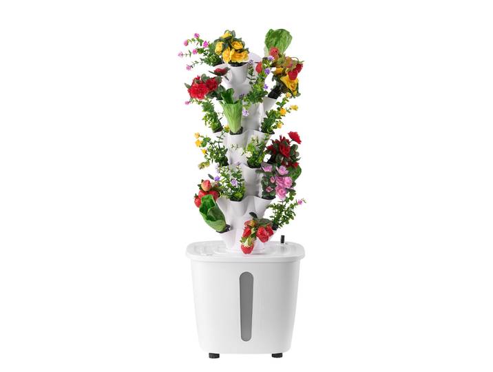 Système de culture hydroponique SucceBuy 30/50 pods, tour hydroponique verticale à 6/10 niveaux, jardin hydroponique avec pompe à eau